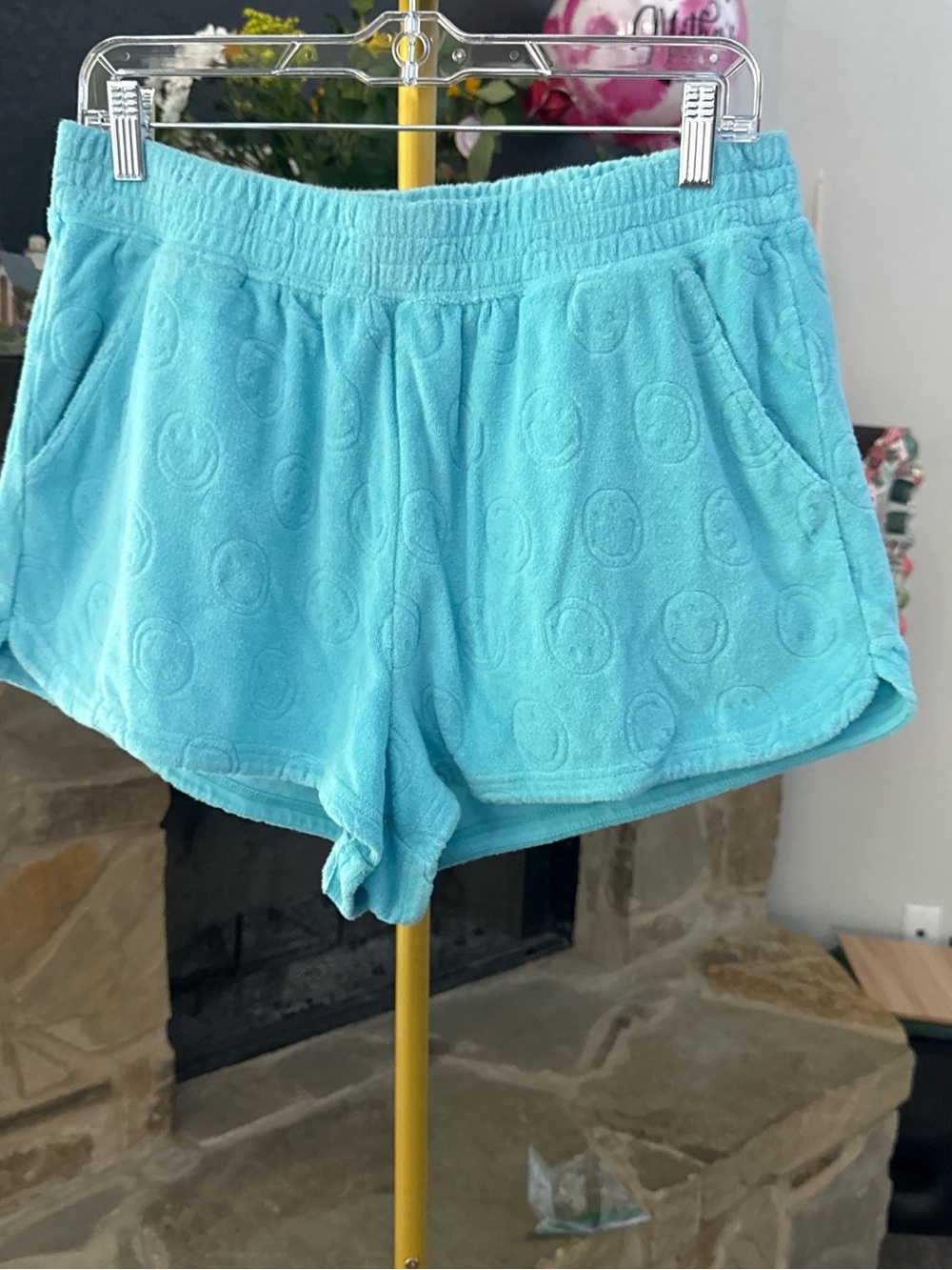 aerie Light Turquoise Terry Lounge Shorts